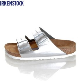 Resim Metallıc Metalıc Sılver Terlik Kadın Birkenstock 1005961 Arızona Nl Bırkenstock Metallıc Sılver Metallıc Metalıc Sılver Çok Renkli 