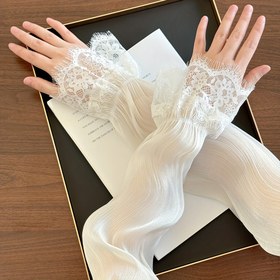 Resim Yeni Tarz Kadınlar için Sürüş, Bisiklet ve Tatil Gezisi Koruyucu Bol Şık Kol Kollukları 