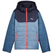 Resim Puma Ess Hooded Padded Jacket Çocuk Mont Turkuaz 
