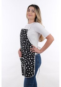 Resim Trendy 3lü Set Sıvı Su Geçirmez Mutfak Önlüğü Isıya Dayanıklı Fırın Eldiveni Ve Tutacak Çeyiz Seti Çizgili Kahve Çok Renkli 