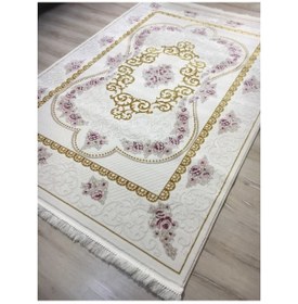 Resim Safyün Halı Gold 4405Krem 160X230Cm Saçaklı Salon Halısı 