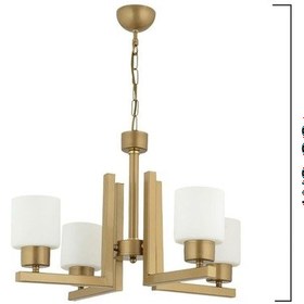 Resim Torqu 4 Lü Eskitme Boyalı Salon Avize Beyaz Camlı 3 Parça Avize S 