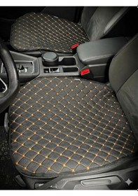 Resim One Vıp Sale Chrysler Grand Voyager Ön Ve Arka Takım Koltuk Minderi Kılıf Siyah Suni Deri Sarı Dikişli Model:onevipsaleminder2923 