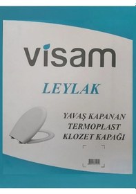 Resim Visam Leylak Yavaş Kapanan Termoplast Klozet Kapağı Üstten Sıkmalı 