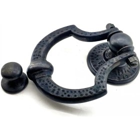 Resim Freedom Storee Antika Tarz Dekoratif Pirinç Dövme Kapı Tokmağı, Taktak - 150X105 Mm, Oksit 