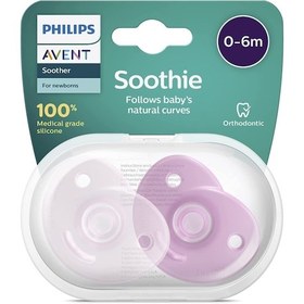 Resim Philips Avent Soothie 0-6 Ay 2'Li Ortodontik Emzik Kendi Saklama Kutusuyla Kız 