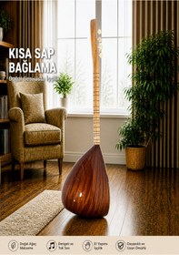 Resim Piarro Maun Ağacı Kısa Sap Bağlama Seti Parlak Cila 