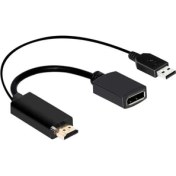 Resim Xinh 4K USB Powered HDMI Uyumlu Erkek Dp Ekran Bağlantı Noktası Kadın Dönüştürücü Adaptörü Cihazları (Yurt Dışından) 