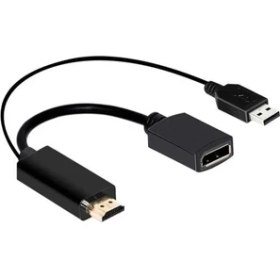 Resim Xinh 4K USB Powered HDMI Uyumlu Erkek Dp Ekran Bağlantı Noktası Kadın Dönüştürücü Adaptörü Cihazları (Yurt Dışından) 