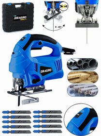 Resim Dragro Germany Technology 4000 Watt Lazerli Profesyonel Devir Ayarlı Dekupaj Testere Çantalı 10 Uçlu 