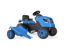 Resim Smoby XL Römorklu Pedallı Traktör - Mavi 710129 