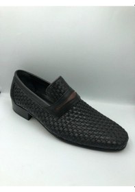 Resim Moda Ayakkabı 5418 Içi Dışı Hakiki Deri Kösele Taban Erkek Ayakka 