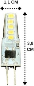 Resim Heka 2W (14W) 3000K Sarı Işık G4 Duylu Dim Edilebilir LED Kapsül Ampul 