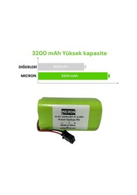 Resim 14.4 V 3200 Mah Yüksek Kapasiteli Robot Süpürge Bataryası (Pili) 
