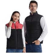 Resim Sones Isıtmalı Yelek Elektrikli Isıtma 3 Sabit Sıcaklık Sıcak Pamuklu Ceket Siyah-11 Bölge Isıtma Siyah 