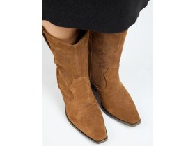 Resim Manijero Aleyna Kadın Deri Western Taba Bot 