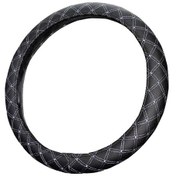 Resim Direksiyon Kılıfı Siyah 42 Cm Geçmeli Minibüs Hafif Ticari Gri Nakışlı - 