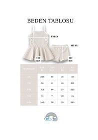 Resim My Kids Wear Kız Çocuk Nakış Detaylı Garson Boy Mayo 5-14 Yaş 12594 Bej 