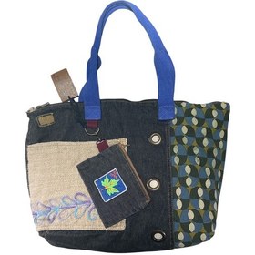 Resim Vintage Salaş Çok Renkli Orta Boy Günlük Seyahat Gezi Omuz Çantası 36cmx34cm Siyah - Taş 