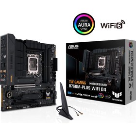 Resim Asus Tuf Gaming B760M-PLUS Wi-Fi D4 Intel LGA1700 DDR4 Micro ATX Anakart Teşhir 