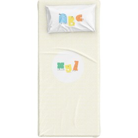 Resim Alphabed Pamuk Saten Çok Renkli Bebek Çarşaf Seti 80x140cm 