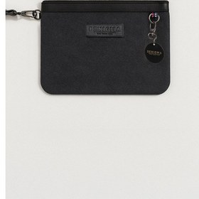 Resim Unisex Kot Kumaş Bilekten Askılı El Ve Evrak Çantası Lacivert 