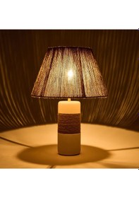 Resim Lighting Yunik Abajur - Beyaz / Kahverengi Çok Renkli 