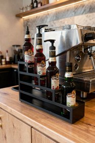 Resim VODİNOX 4 Katlı Bölmeli Şurup ve Sos Standı Cafe Bar Restaurant Otel Endüstriyel 