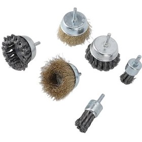 Resim Maiyame 6'lı Çok Amaçlı Tel Fırça Seti - Pas, Boya Ve Korozyon Temizleme İçin 