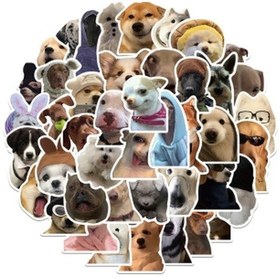 Resim Büro Ev Ofis Bilgisayarı İçin Macbook Uyumlu Notebook Laptop Köpekcikler Sticker Seti 