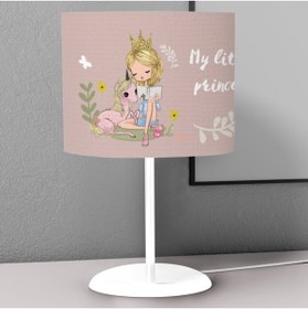 Resim instababyrooms Kitap Okuyan Kız Desenli Çocuk Odası Dijital Baskılı Çocuk Odası Masaüstü Abajur Avize 