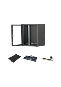 Resim Setrack 19'' 7u 600x600 Duvar Tipi Rack Kabinet+sabit Raf+2li Fan Modülü+6lı Grup Priz 