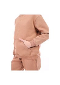 Resim Toontoy Unisex Çocuk Nakışlı Sweatshirt Kahverengi 