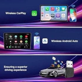 Resim Lidyahan Store Kablosuz Carplay/android Otomatik Adaptör USB Mini Ultra Fabrika Kablolu Carplay ve Oem Kablolu Android Otomatik, Tak ve Çalıştır Kablosuz Carplay/android Otomatik Dongle Ios 10 ve Android 