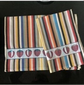 Resim Çilek 4'lü Mutfak Havlu- Kurulama Seti 