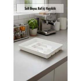 Resim Depa Soft Beyaz Akrilik Raf Içi Kaşıklık 26,5×34,5×4,5 cm 