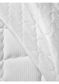 Resim Sıvı Geçirmez Kapitone Alez Fitted 140x200 Beyaz 