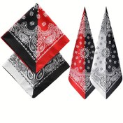 Resim Çift Renkli Polyester Kaju Çiçeği Cep Mendili, Çok Fonksiyonlu Dış Mekan Spor Atkısı 