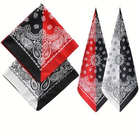 Resim Çift Renkli Polyester Kaju Çiçeği Cep Mendili, Çok Fonksiyonlu Dış Mekan Spor Atkısı 