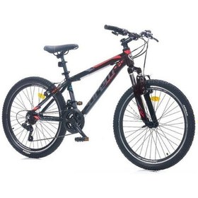 Resim Corelli Felix 3.2 - 24 Jant 21 Vites 14'' Kadro Dağ Bisikleti - Siyah Kırmızı / Gri Siyah - Kırmızı 