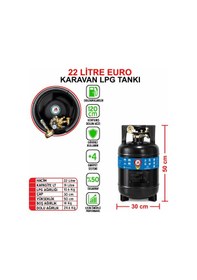 Resim 22 Litre Euro Karavan Lpg Tankı Siyah 