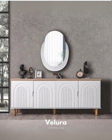 Resim Boerno Modern Konsol Beyaz - Ceviz 