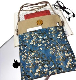 Resim Kitap Kılıfı, Kitap Çantası, Askılı Kitap Çantası, Askılı Kitap Kılıfı, E-Book Kılıfı, E-Book Çantası, Tablet Kılıfı, Tablet Çantası, Book Sleeve, Tablet Sleeve (Badem Ağacı, Van Gogh) 