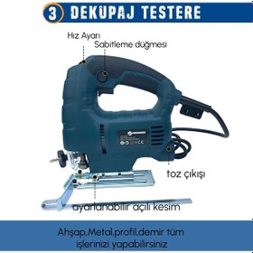 Resim Prohummer PH262 Elektrikli 4'lü Grup Seti Kırıcı Delici + 13 MM Darbeli Vidalama Matkap + 125 MM Avuç Taşlama + Dekupaj Testere 