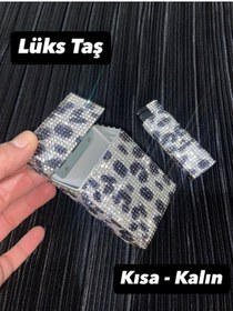 Resim Lüks Taş Ramazan Ayına Özel Sigara Kutusu & Çakmak Kısa Kalın Sigara 