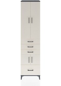 Resim Hyperion Dolap 4 Raflı 4 Çekmeceli 4 Kapaklı 60x44x243 Antrasit-aytaşı Antrasit 