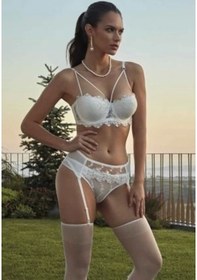 Resim Feminight 2491 Dolgulu Jartiyer Takım Ekru 