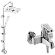 Resim Vilas Denver Yağmurlama Duş Seti + Elmas Banyo Bataryası Set 2'li Krom 