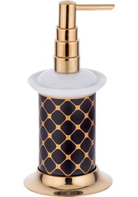 Resim Pure Geometrik Siyah Gold Set Üstü Sıvı Sabunluk Aks-211 