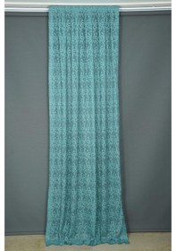 Resim Şal Model Petrol Yeşili Renk Hazır Dikilmiş Pileli Fon Perde 75x2 